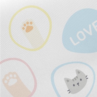 Cartoon Cat Circle Twill