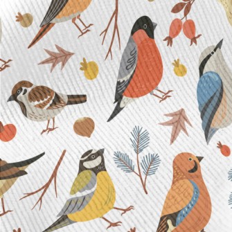 Winter Forest Birds Standard Corduroy
