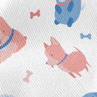 Contrast Color Puppy Graffiti Standard Corduroy