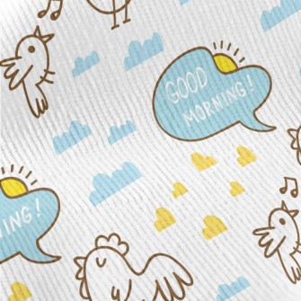 Hand Drawn Good Morning Rooste Standard Corduroy