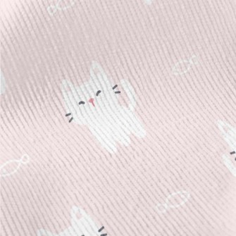 White Mouthless Kitten Standard Corduroy