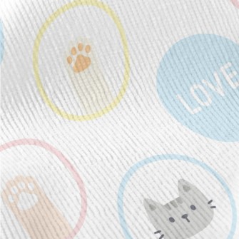 Cartoon Cat Circle Standard Corduroy