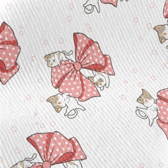 Kitten With Giant Bow Standard Corduroy