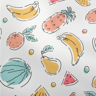 Colorful Hand Drawn Fruits Dobby
