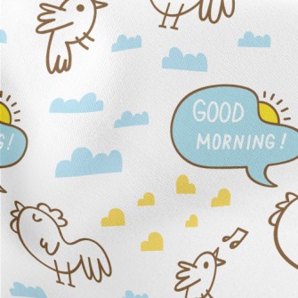 Hand Drawn Good Morning Rooste Stretch Ponte