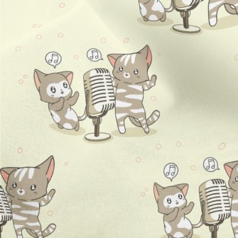 Singing Cute Cat Micro Fleece