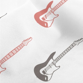 Two-color Hand-painted Guitar Micro Fleece