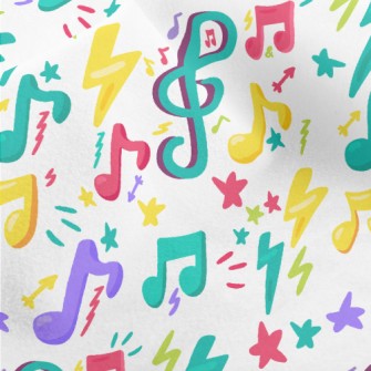 Colorful Musical Note Graffiti Micro Fleece