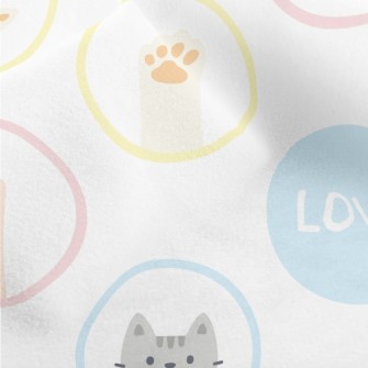 Cartoon Cat Circle Micro Fleece