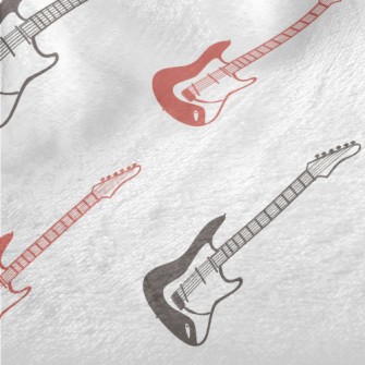 Two-color Hand-painted Guitar Minky