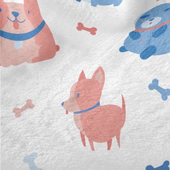 Contrast Color Puppy Graffiti Minky