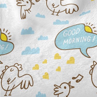 Hand Drawn Good Morning Rooste Minky