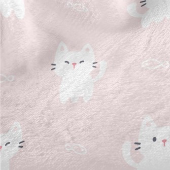 White Mouthless Kitten Minky