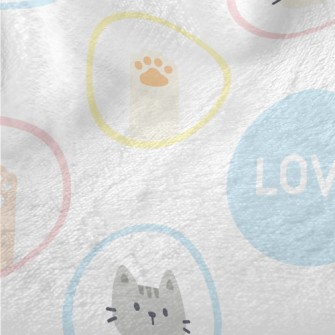 Cartoon Cat Circle Minky