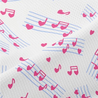 Love Music Notes Piqué