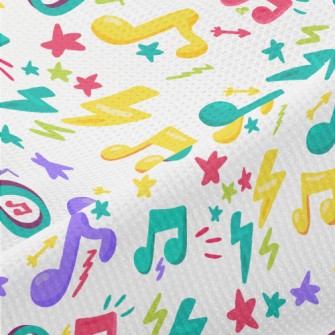 Colorful Musical Note Graffiti Piqué