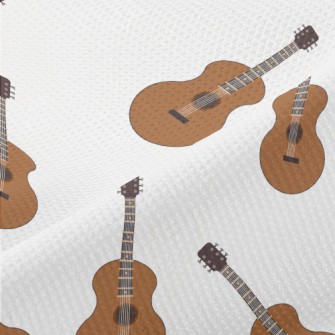 Cartoon Acoustic Guitar Piqué