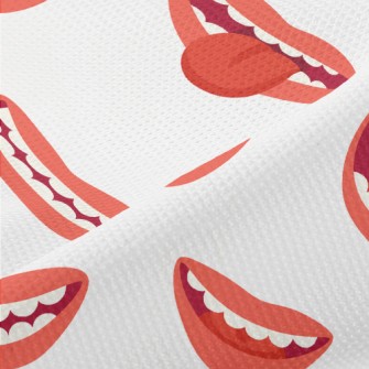 Cartoon Smiling Mouth Piqué