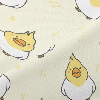 Cartoon Cockatiel Piqué