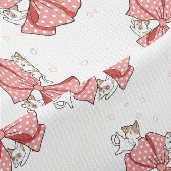 Kitten With Giant Bow Piqué