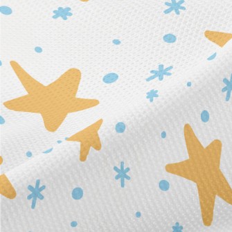 Cartoon Doodle Stars Piqué