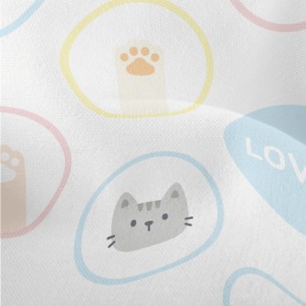 Cartoon Cat Circle Lightweight Performance Linen