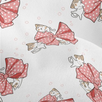 Kitten With Giant Bow Lightweight Performance Linen