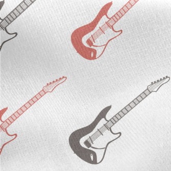 Two-color Hand-painted Guitar Jersey Backed Fleece