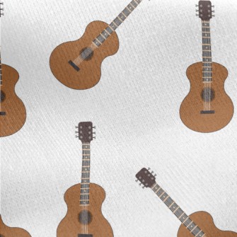 Cartoon Acoustic Guitar Jersey Backed Fleece