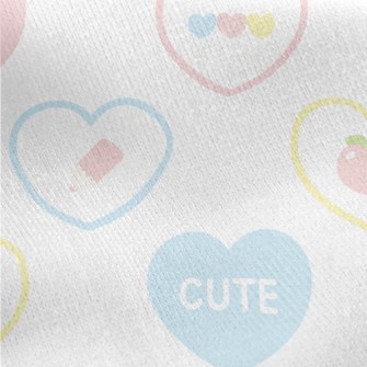Cute Love Giraffe Jersey Backed Fleece