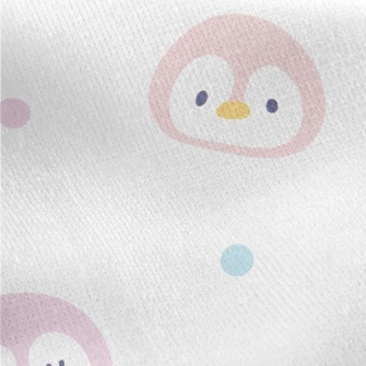 Colorful Cartoon Penguin Jersey Backed Fleece
