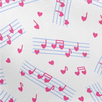 Love Music Notes Pongee