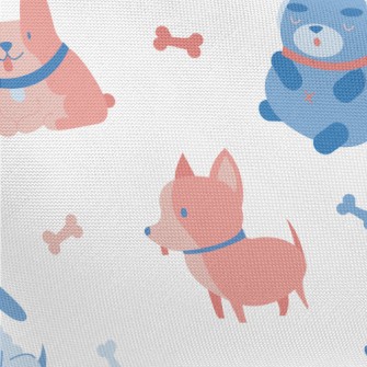 Contrast Color Puppy Graffiti Pongee
