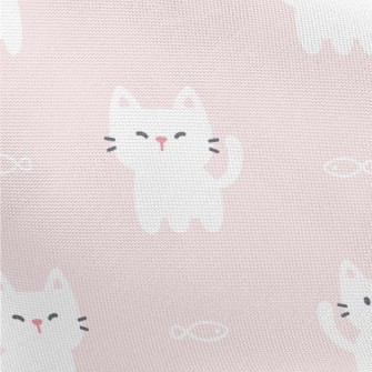 White Mouthless Kitten Pongee