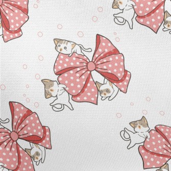 Kitten With Giant Bow Pongee