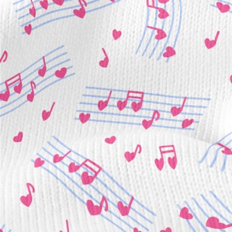 Love Music Notes Stretch Jersey