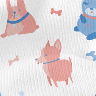 Contrast Color Puppy Graffiti Stretch Jersey