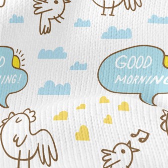 Hand Drawn Good Morning Rooste Stretch Jersey