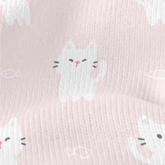 White Mouthless Kitten Stretch Jersey