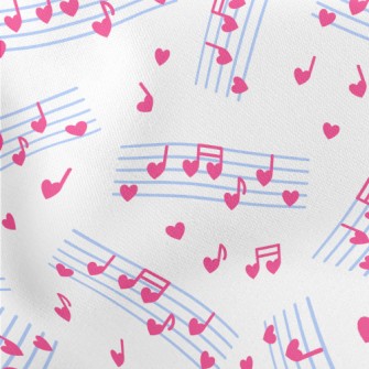 Love Music Notes Lightweight Cotton Poplin