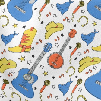 Cowboy Country Music Lightweight Cotton Poplin