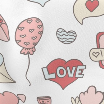 Romantic Valentine's Day D Lightweight Cotton Poplin