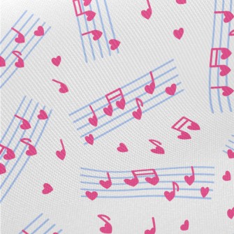 Love Music Notes Midweight Cotton Poplin