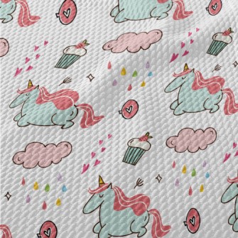 Elegant Cute Unicorn Birdseye Piqué