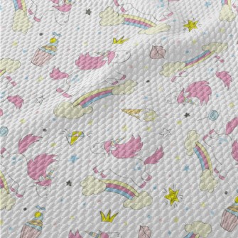 Unicorns And Desserts Birdseye Piqué