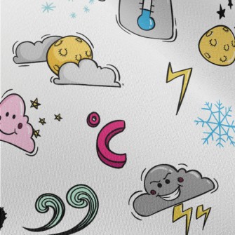 Cartoon Weather Elements Chiffon