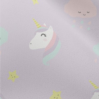 Unicorn And Colorful Clouds Chiffon
