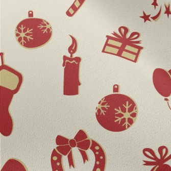 Retro Christmas And New Year Chiffon