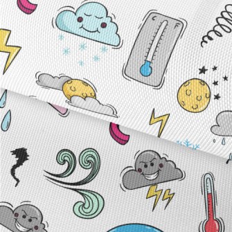 Cartoon Weather Elements Waterproof Oxford
