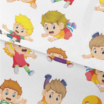 Naughty Children Playing Waterproof Oxford